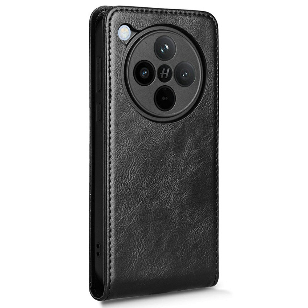 For Oppo Find X8 Pro 5G Case with Card Slot Magnetic Vertical Flip Leather Phone Cover