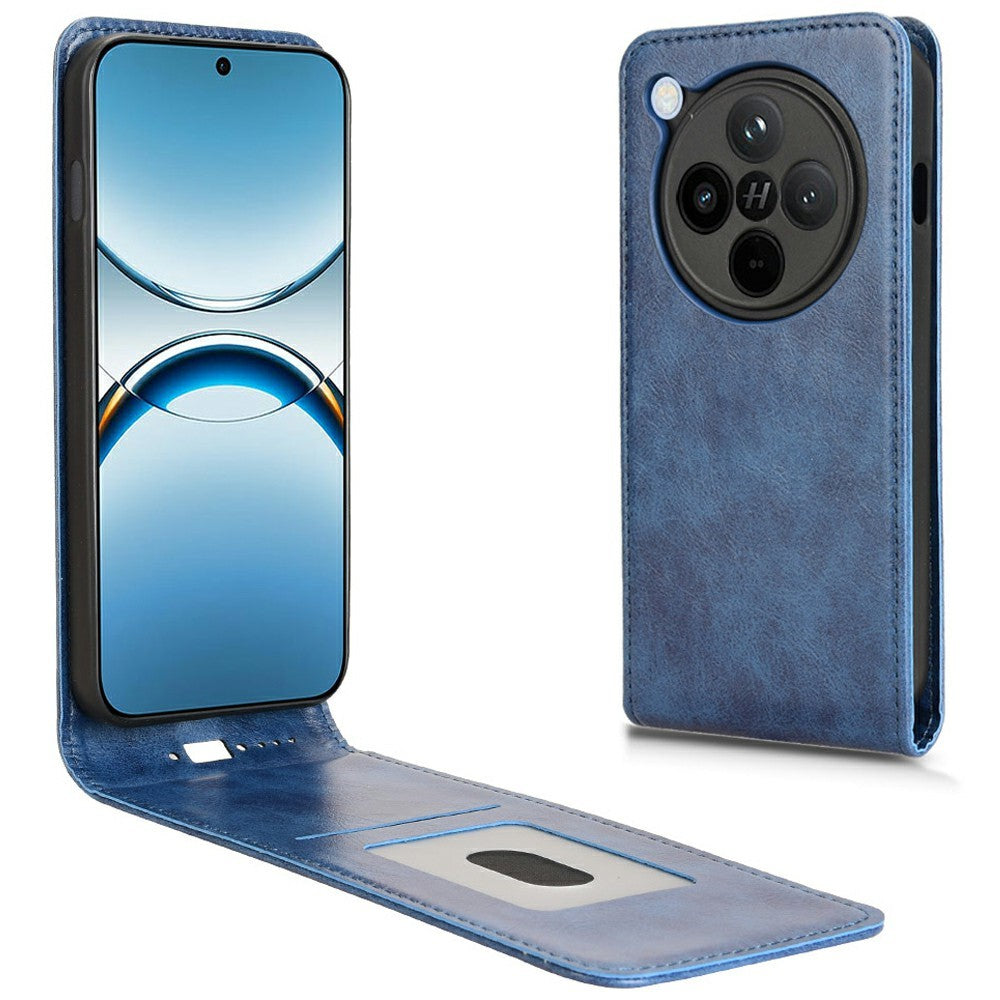 For Oppo Find X8 Pro 5G Case with Card Slot Magnetic Vertical Flip Leather Phone Cover