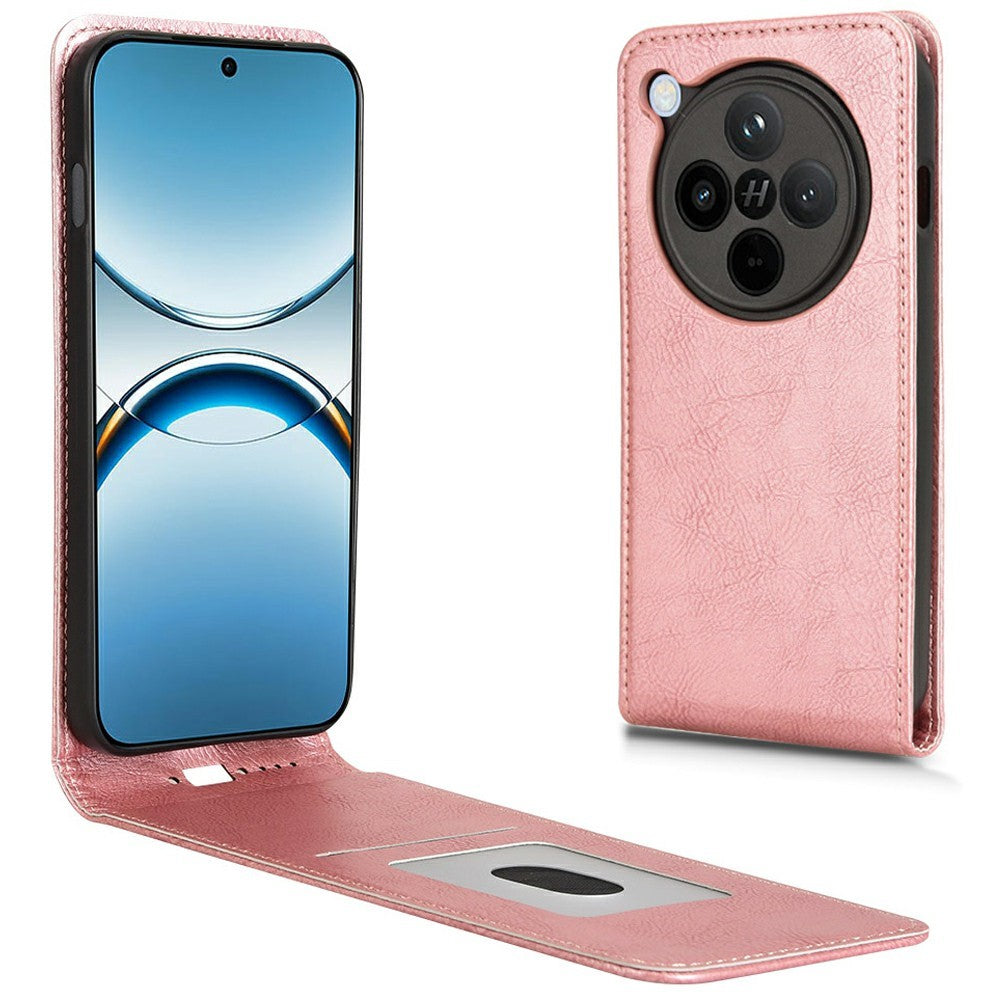 For Oppo Find X8 Pro 5G Case with Card Slot Magnetic Vertical Flip Leather Phone Cover