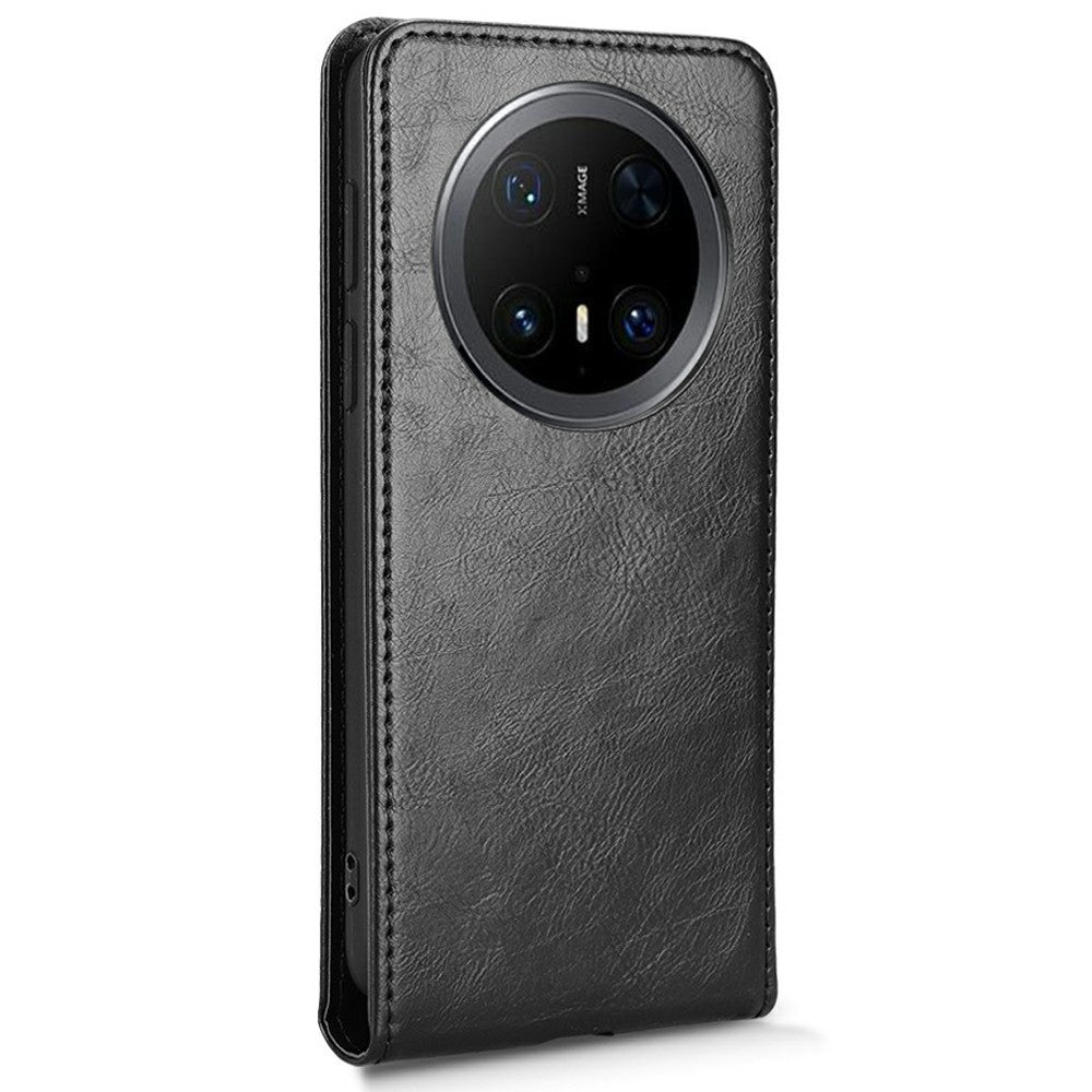 Huawei Mate 70 Pro / Mate 70 Pro+ skal med kortplats magnetiskt vertikalt fällbart läderfodral