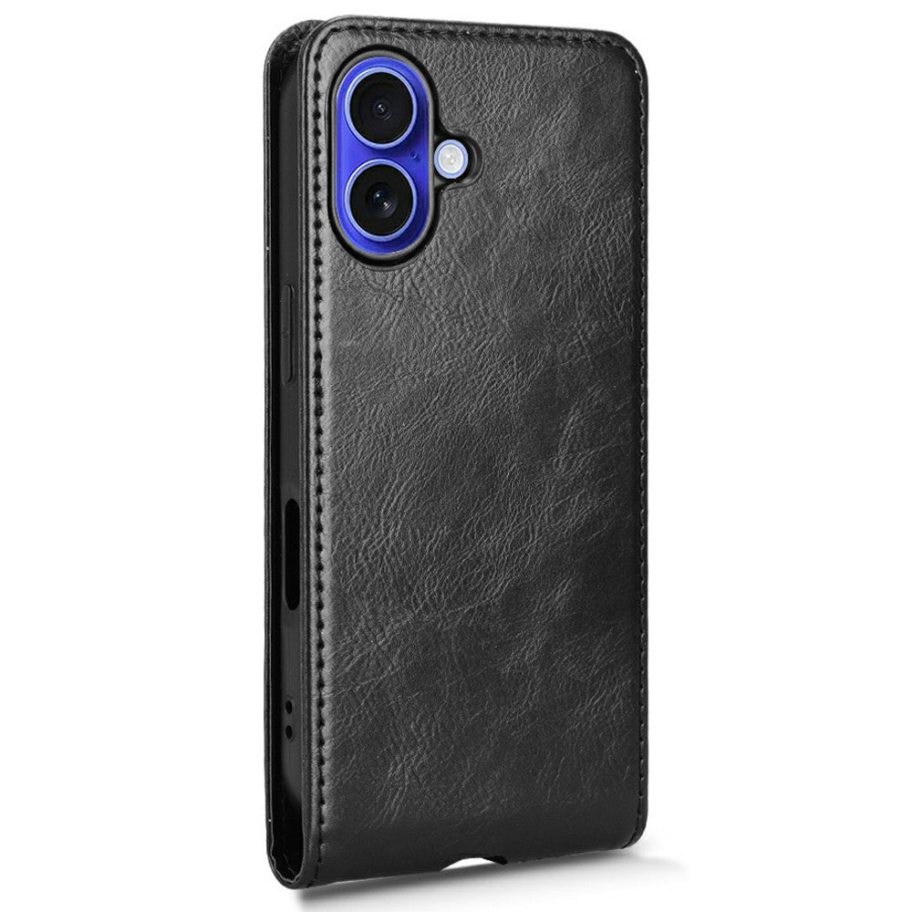 Til iPhone 16 Plus Cover med Kortlomme Magnetisk Lodret Flip Læder Telefoncover