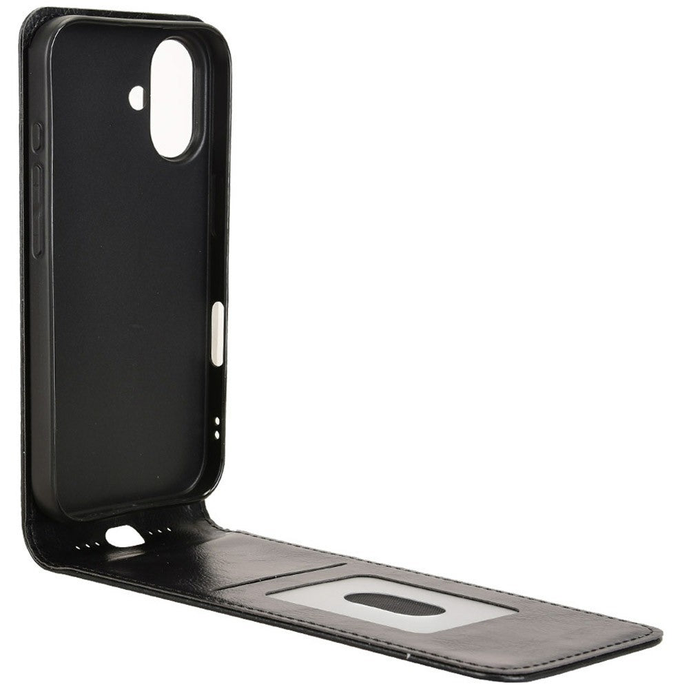 Til iPhone 16 Plus Cover med Kortlomme Magnetisk Lodret Flip Læder Telefoncover