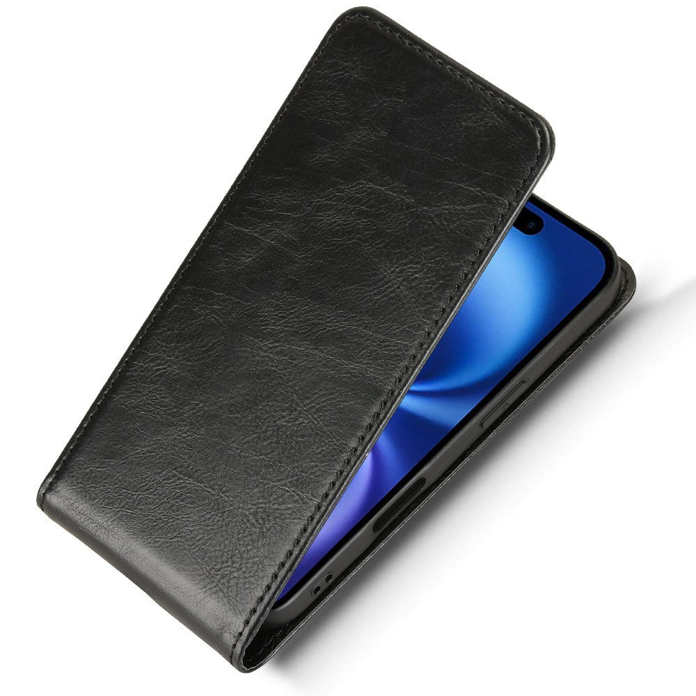 Til iPhone 16 Plus Cover med Kortlomme Magnetisk Lodret Flip Læder Telefoncover