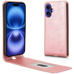 Til iPhone 16 Plus Cover med Kortlomme Magnetisk Lodret Flip Læder Telefoncover