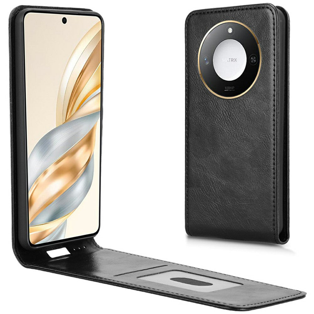 Til Honor X9c Smart 5G / X60 5G etui med kortlomme, magnetisk, vertikalt flip, telefoncover i læder