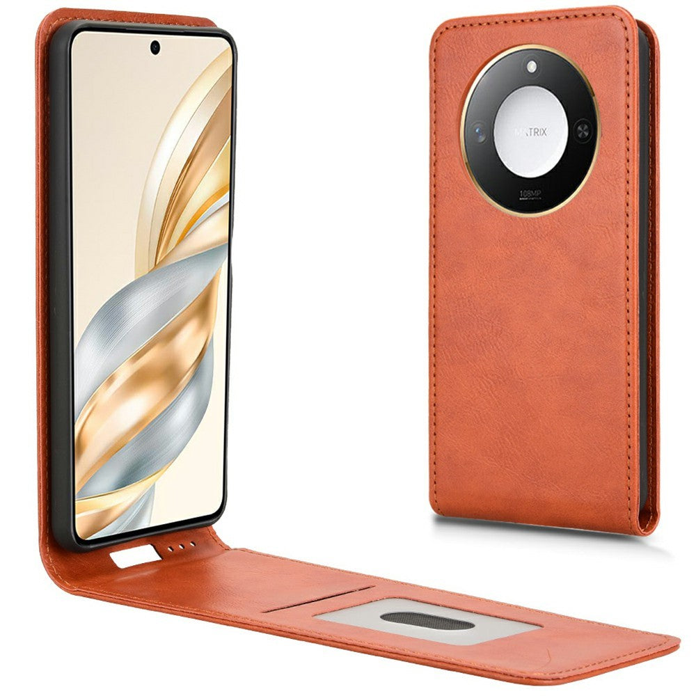 Til Honor X9c Smart 5G / X60 5G etui med kortlomme, magnetisk, vertikalt flip, telefoncover i læder