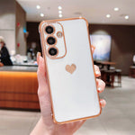 Til Samsung Galaxy A16 5G / A16 4G Cover TPU Telefonbagside Galvaniseret Hjerte Mønster