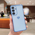 Til Samsung Galaxy A16 5G / A16 4G Cover TPU Telefonbagside Galvaniseret Hjerte Mønster