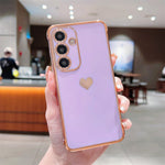 Til Samsung Galaxy A16 5G / A16 4G Cover TPU Telefonbagside Galvaniseret Hjerte Mønster