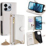 For Xiaomi Redmi Note 14 5G Leather Case Wallet Stand Cover Irregular Tail Style with Chain Strap