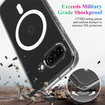 For Google Pixel 9a Clear Case TPU+Acrylic Magnetic Phone Cover