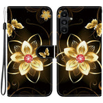 Samsung Galaxy A15 5G / 4G-skal, mönstertryck, fallskyddande läder, plånboksfodral med snodd