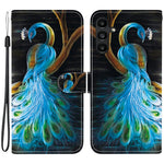 Samsung Galaxy A15 5G / 4G-skal, mönstertryck, fallskyddande läder, plånboksfodral med snodd