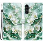 Samsung Galaxy A15 5G / 4G-skal, mönstertryck, fallskyddande läder, plånboksfodral med snodd