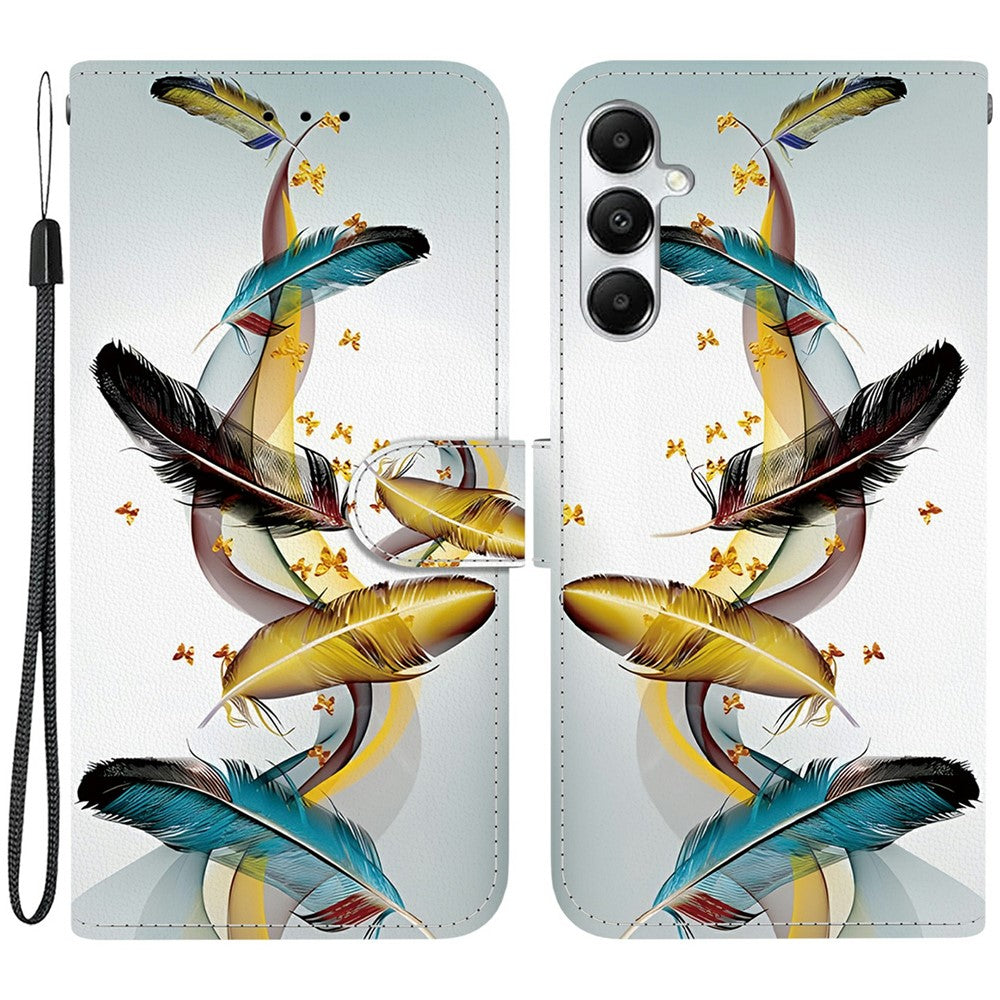 For Samsung Galaxy A35 5G Case Pattern Printing Anti-Drop Leather Flip Wallet Phone Cover with Lanyard