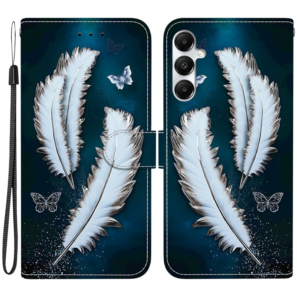 For Samsung Galaxy A35 5G Case Pattern Printing Anti-Drop Leather Flip Wallet Phone Cover with Lanyard