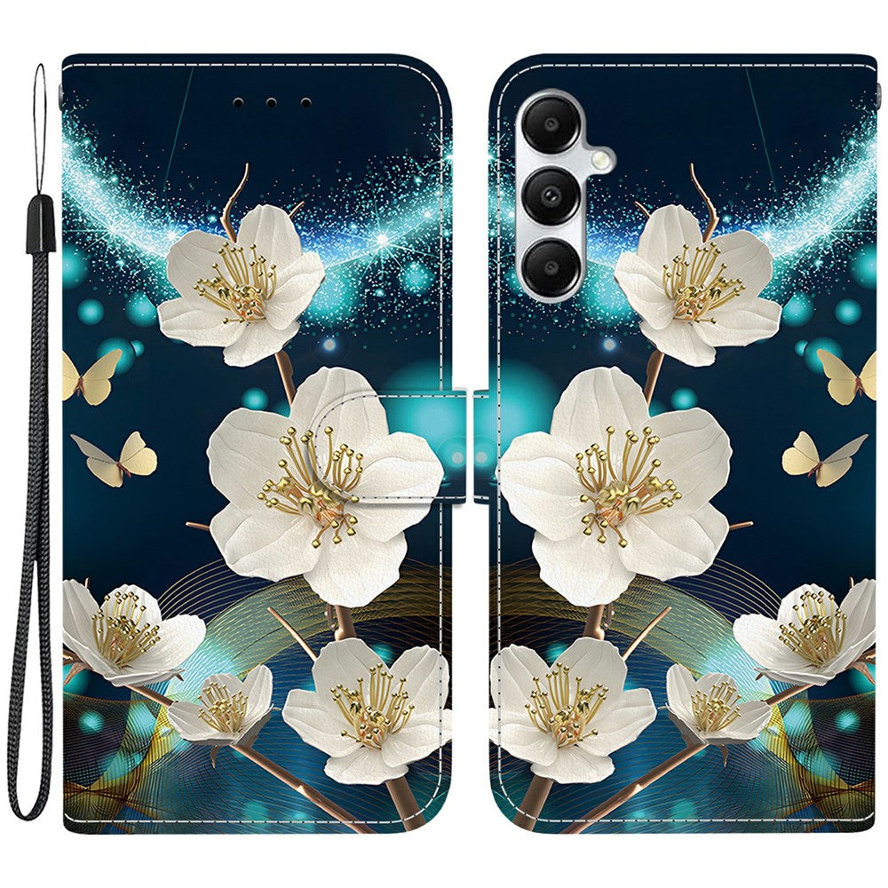 For Samsung Galaxy A35 5G Case Pattern Printing Anti-Drop Leather Flip Wallet Phone Cover with Lanyard