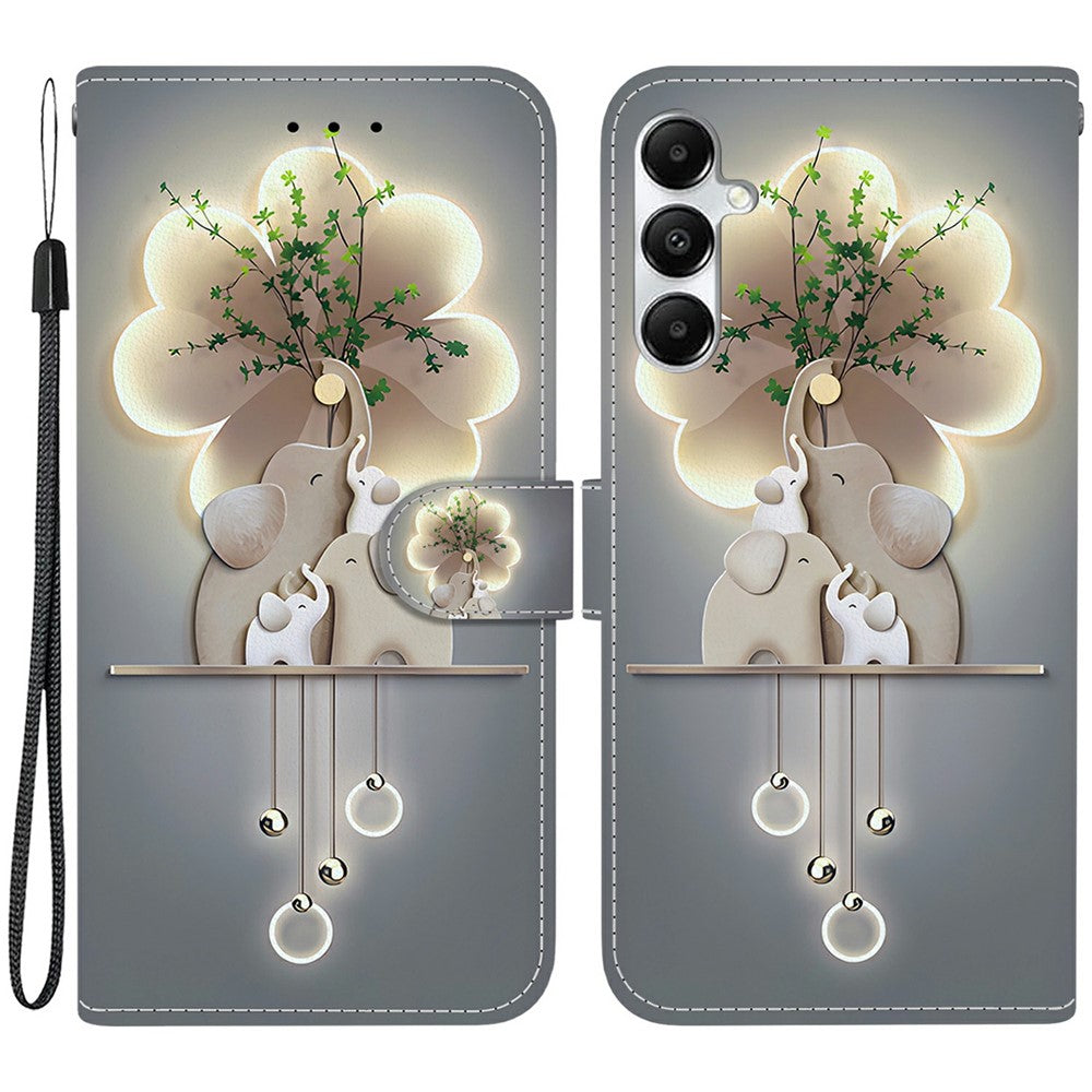 For Samsung Galaxy A35 5G Case Pattern Printing Anti-Drop Leather Flip Wallet Phone Cover with Lanyard