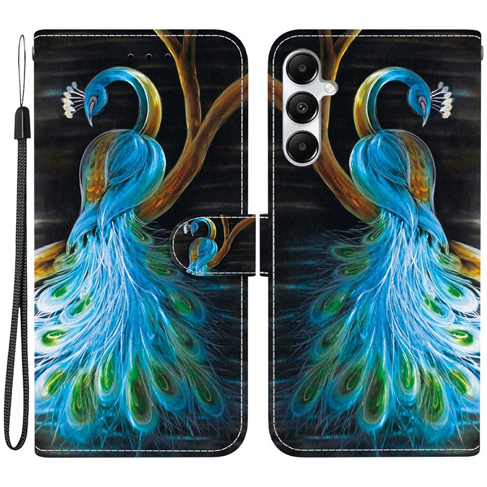 For Samsung Galaxy A35 5G Case Pattern Printing Anti-Drop Leather Flip Wallet Phone Cover with Lanyard