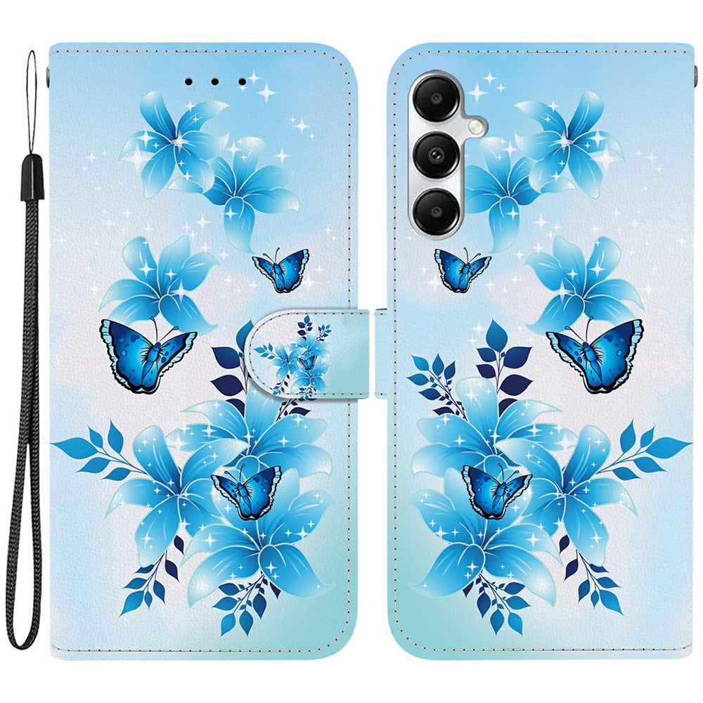 For Samsung Galaxy A35 5G Case Pattern Printing Anti-Drop Leather Flip Wallet Phone Cover with Lanyard