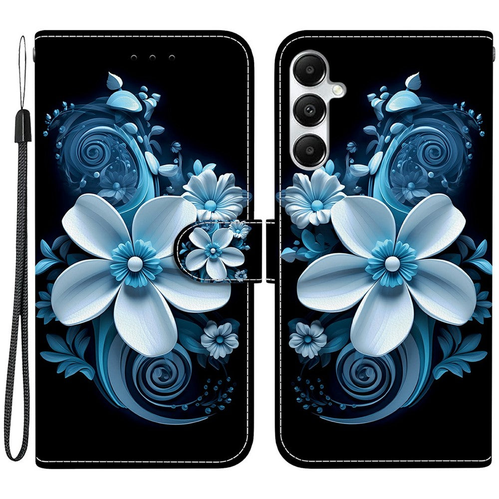 For Samsung Galaxy A35 5G Case Pattern Printing Anti-Drop Leather Flip Wallet Phone Cover with Lanyard