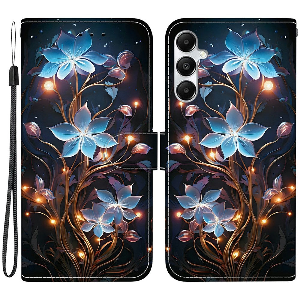 For Samsung Galaxy A35 5G Case Pattern Printing Anti-Drop Leather Flip Wallet Phone Cover with Lanyard
