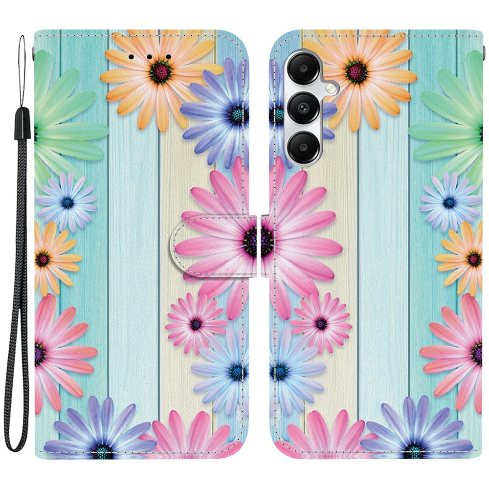 For Samsung Galaxy A35 5G Case Pattern Printing Anti-Drop Leather Flip Wallet Phone Cover with Lanyard