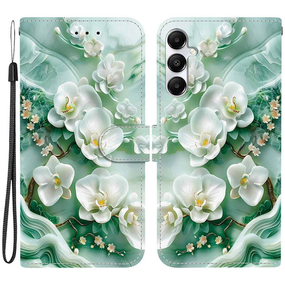 For Samsung Galaxy A35 5G Case Pattern Printing Anti-Drop Leather Flip Wallet Phone Cover with Lanyard