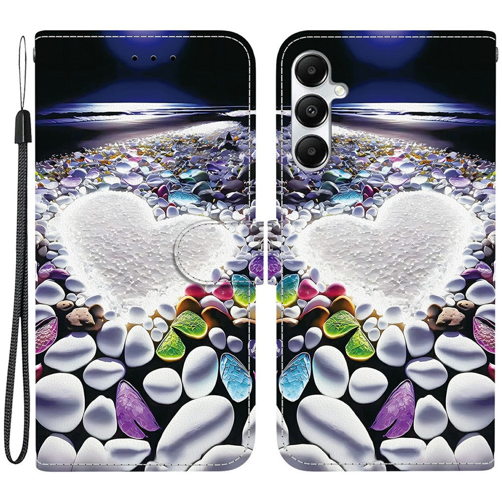 For Samsung Galaxy A35 5G Case Pattern Printing Anti-Drop Leather Flip Wallet Phone Cover with Lanyard