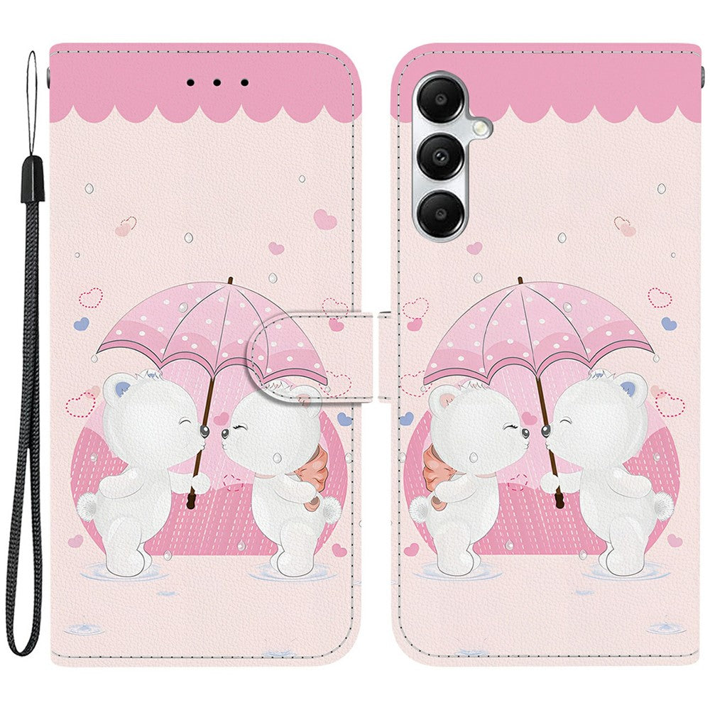 For Samsung Galaxy A35 5G Case Pattern Printing Anti-Drop Leather Flip Wallet Phone Cover with Lanyard