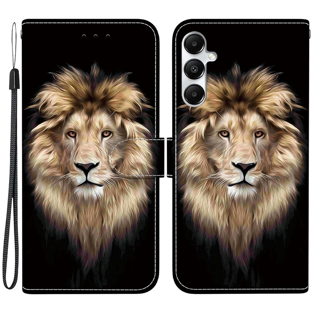 For Samsung Galaxy A35 5G Case Pattern Printing Anti-Drop Leather Flip Wallet Phone Cover with Lanyard