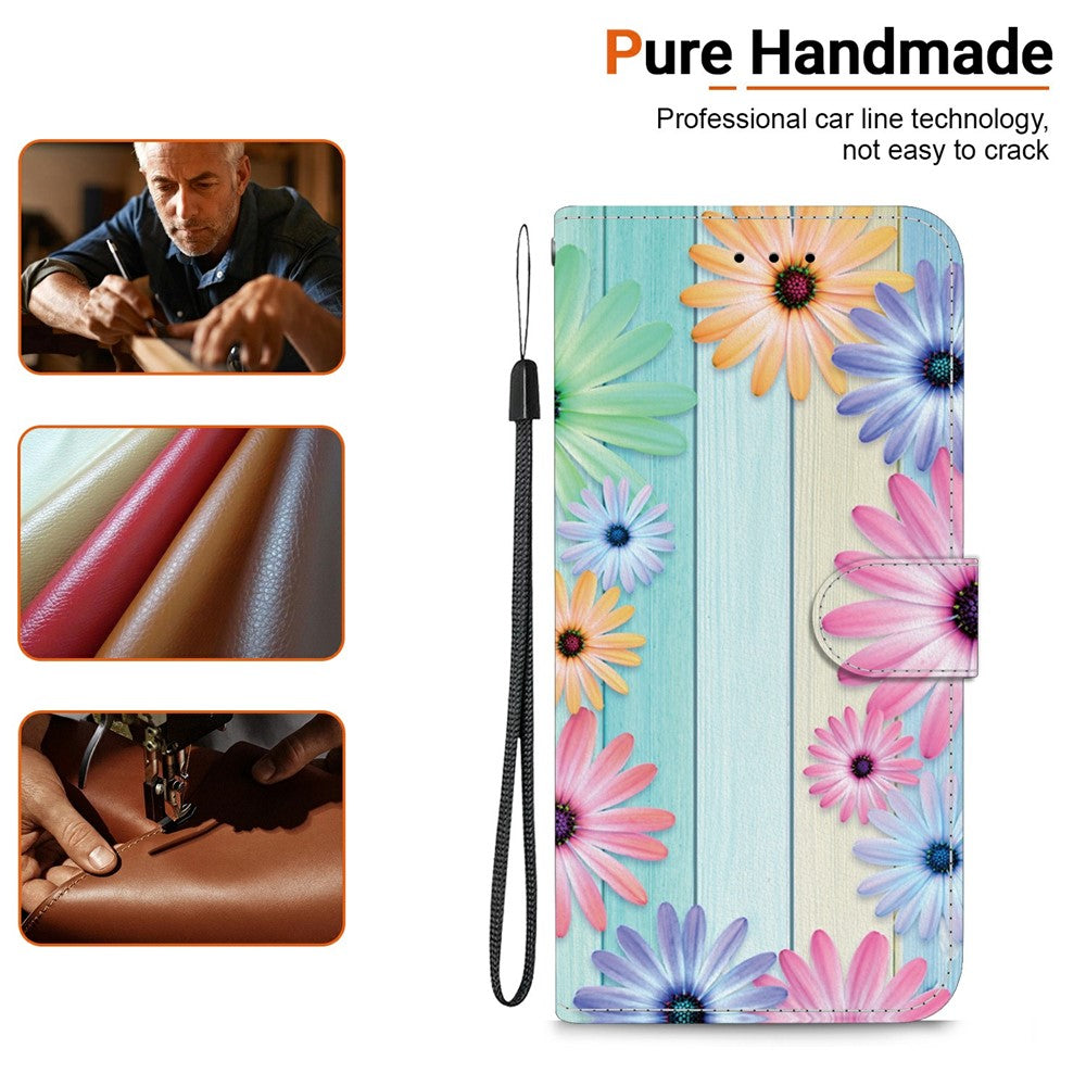 For Xiaomi 14T Pro Case Pattern Printing Anti-Drop Leather Flip Wallet Phone Cover with Lanyard