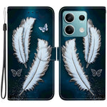 For Xiaomi Redmi Note 13 5G Case Pattern Printing Anti-Drop Leather Flip Wallet Phone Cover with Lanyard
