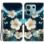 For Xiaomi Redmi Note 13 5G Case Pattern Printing Anti-Drop Leather Flip Wallet Phone Cover with Lanyard