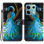 For Xiaomi Redmi Note 13 5G Case Pattern Printing Anti-Drop Leather Flip Wallet Phone Cover with Lanyard
