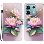 For Xiaomi Redmi Note 13 5G Case Pattern Printing Anti-Drop Leather Flip Wallet Phone Cover with Lanyard