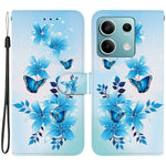 For Xiaomi Redmi Note 13 5G Case Pattern Printing Anti-Drop Leather Flip Wallet Phone Cover with Lanyard
