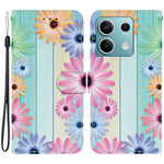 For Xiaomi Redmi Note 13 5G Case Pattern Printing Anti-Drop Leather Flip Wallet Phone Cover with Lanyard