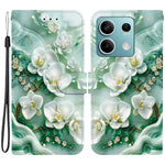 For Xiaomi Redmi Note 13 5G Case Pattern Printing Anti-Drop Leather Flip Wallet Phone Cover with Lanyard