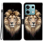 For Xiaomi Redmi Note 13 5G Case Pattern Printing Anti-Drop Leather Flip Wallet Phone Cover with Lanyard