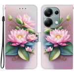 For Xiaomi Redmi Note 13 Pro 4G  /  Poco M6 Pro 4G Case Pattern Printing Anti-Drop Leather Wallet Phone Cover with Lanyard