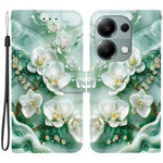 For Xiaomi Redmi Note 13 Pro 4G  /  Poco M6 Pro 4G Case Pattern Printing Anti-Drop Leather Wallet Phone Cover with Lanyard