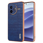 AZNS For Xiaomi Poco F7 Pro 5G / Redmi K80 5G Case Electroplating Crocodile Texture PU + TPU Phone Cover