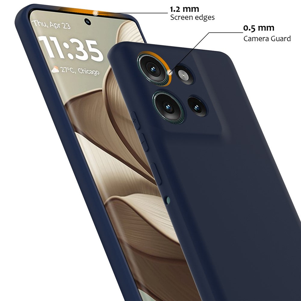 For Motorola Edge 50 5G Case Magnetic Case Liquid Silicone Phone Cover with Lanyard