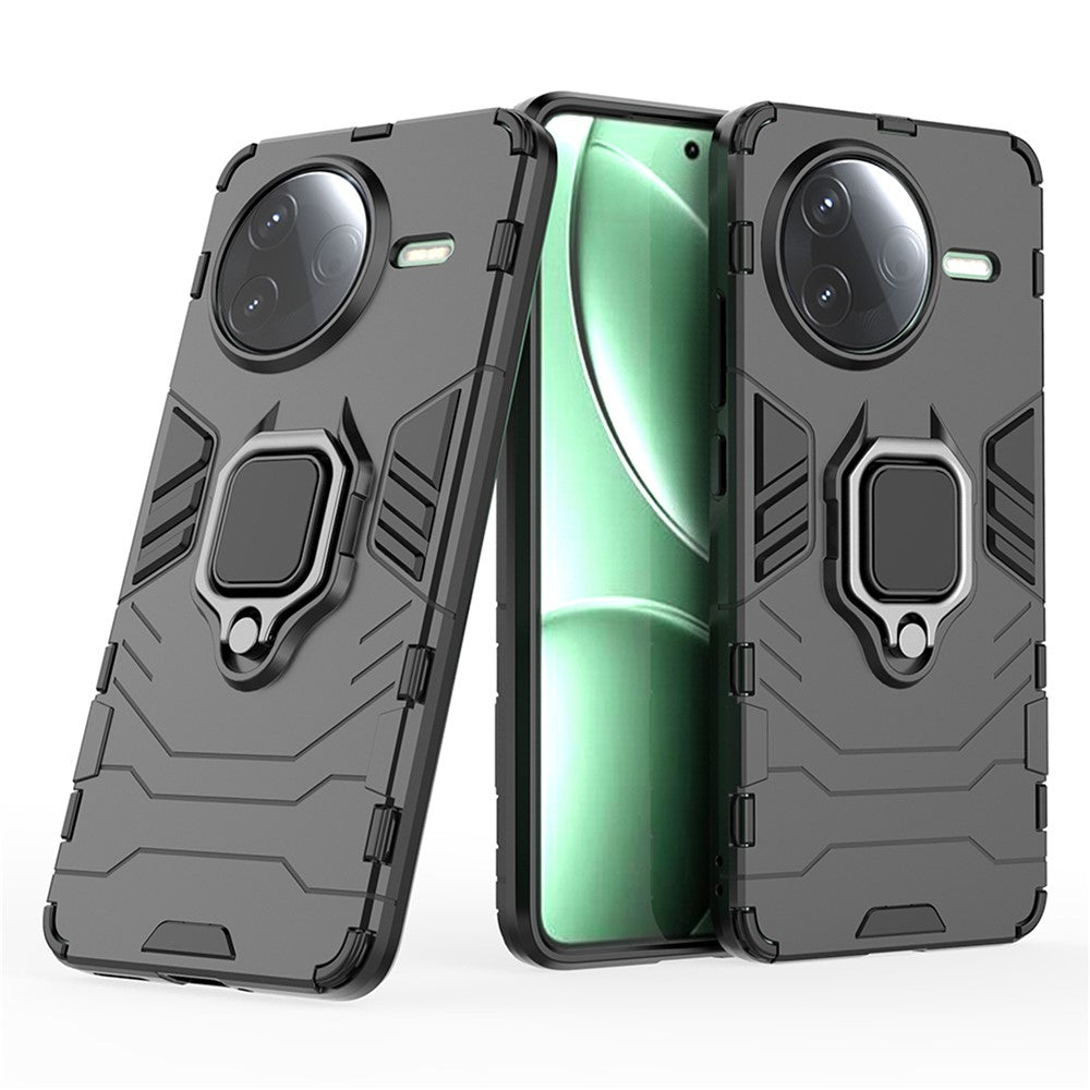 For Xiaomi Poco F7 Pro 5G / Redmi K80 5G Case PC+TPU Protective Phone Cover with Ring Kickstand