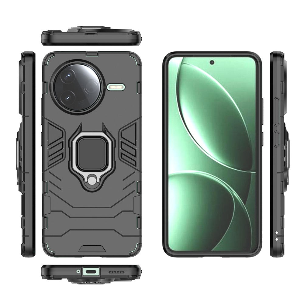 For Xiaomi Poco F7 Pro 5G / Redmi K80 5G Case PC+TPU Protective Phone Cover with Ring Kickstand