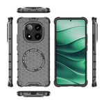 For Xiaomi Redmi Note 14 Pro 5G / Poco X7 5G Magnetic Case Honeycomb Design TPU + PC Phone Cover