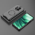 For Xiaomi Redmi Note 14 Pro 5G / Poco X7 5G Magnetic Case Honeycomb Design TPU + PC Phone Cover
