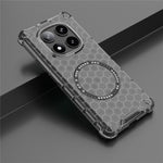 For Xiaomi Redmi Note 14 Pro 5G / Poco X7 5G Magnetic Case Honeycomb Design TPU + PC Phone Cover