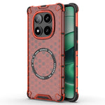 For Xiaomi Redmi Note 14 Pro 5G / Poco X7 5G Magnetic Case Honeycomb Design TPU + PC Phone Cover